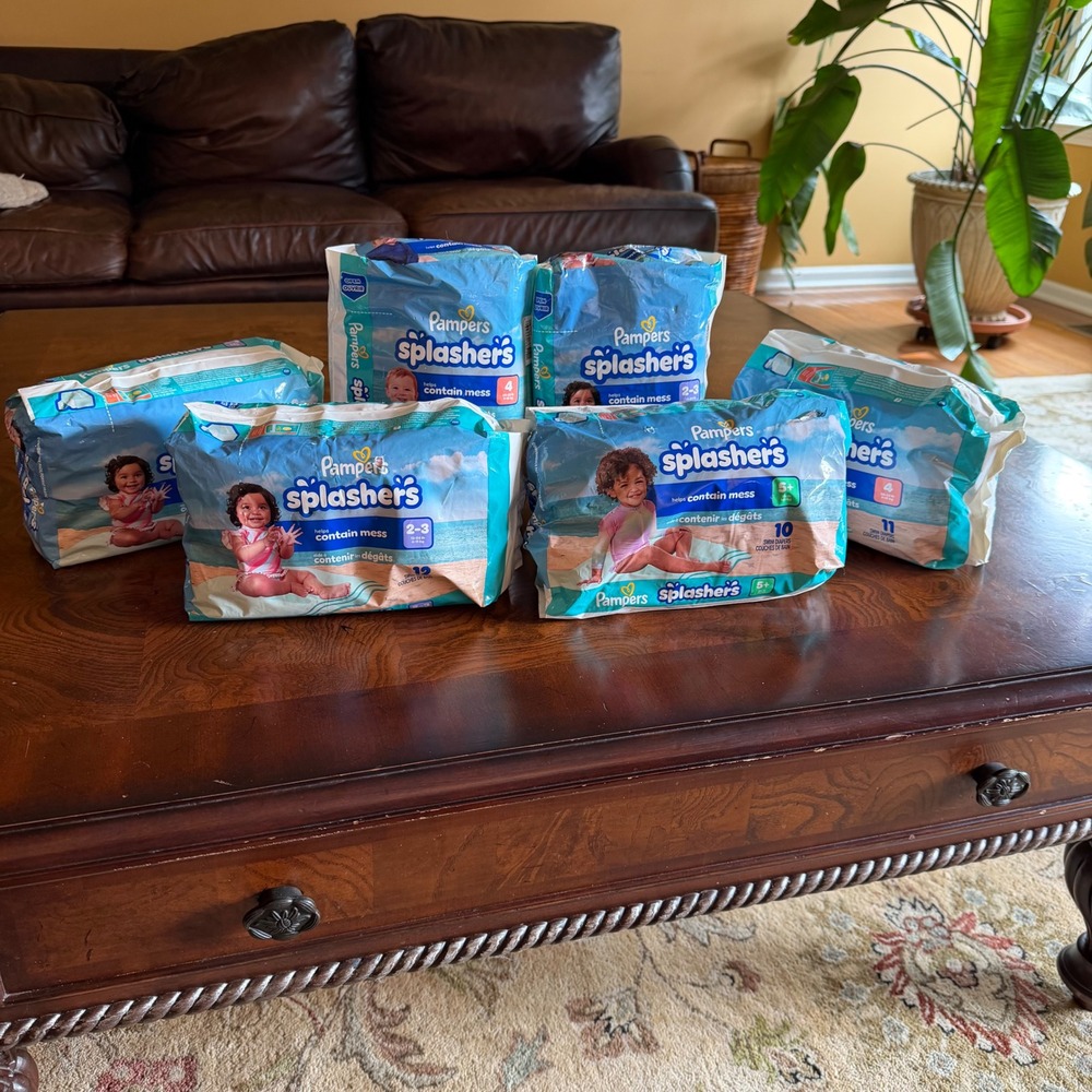 Pampers Splashers Swim Diapers Sizes 2-3 4 5+